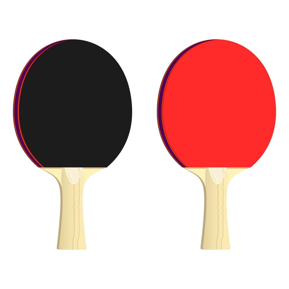 racchetta da ping-pong isolato su sfondo bianco vettore