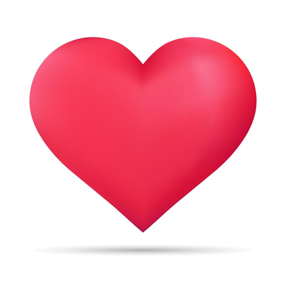 rosso brillante cuore illustrazione Salute organo romantico amore isolato vettore sfondo