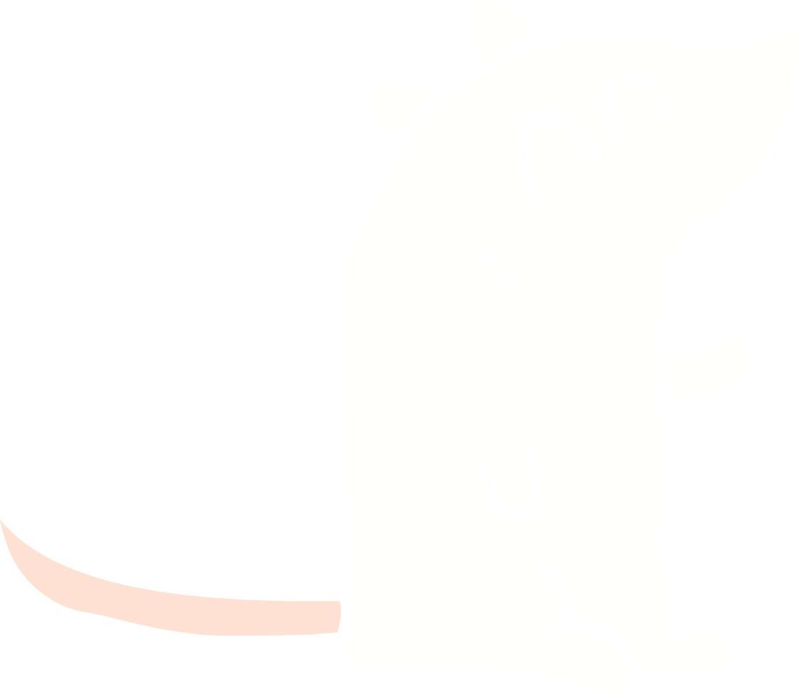 illustrazione a colori piatta di un topo cartone animato vettore