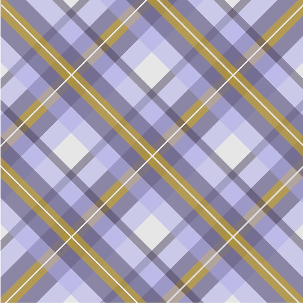 modello senza cuciture plaid giallo, viola vettore