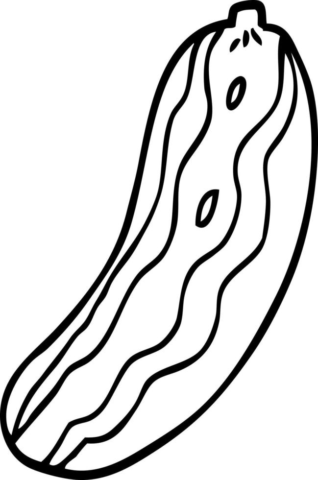 linea disegno cartone animato cetriolo pianta vettore