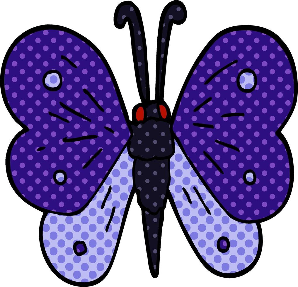 cartone animato scarabocchio farfalla vettore