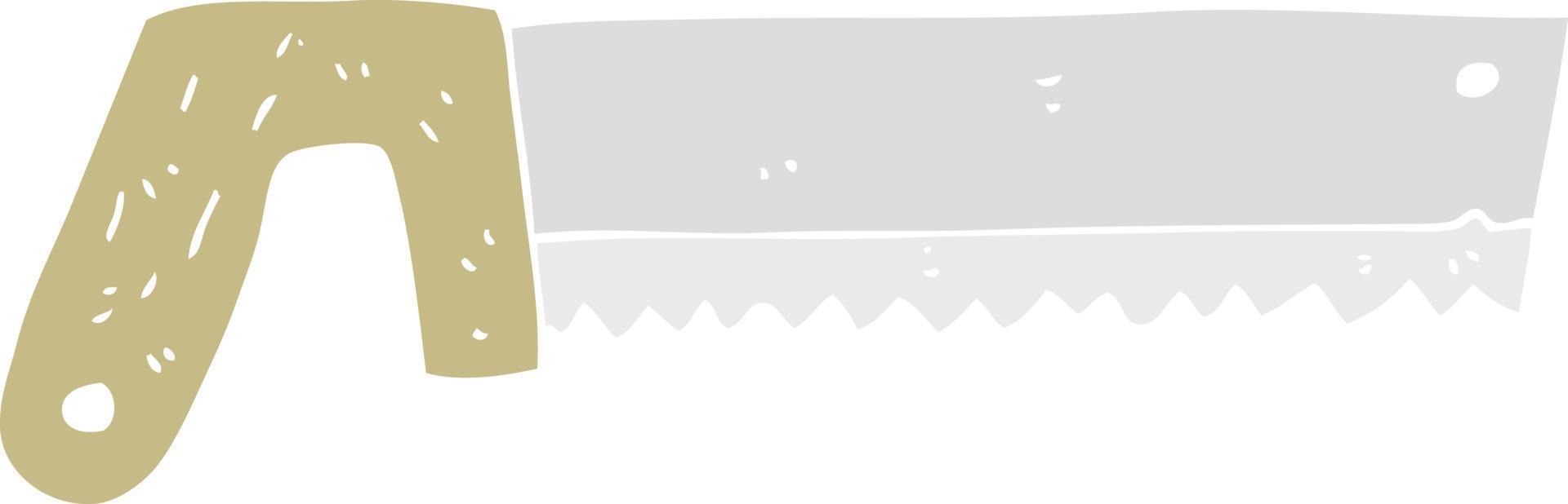 piatto colore illustrazione di un' cartone animato legna sega vettore