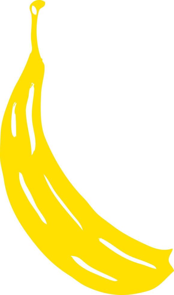 cartone animato scarabocchio giallo Banana vettore