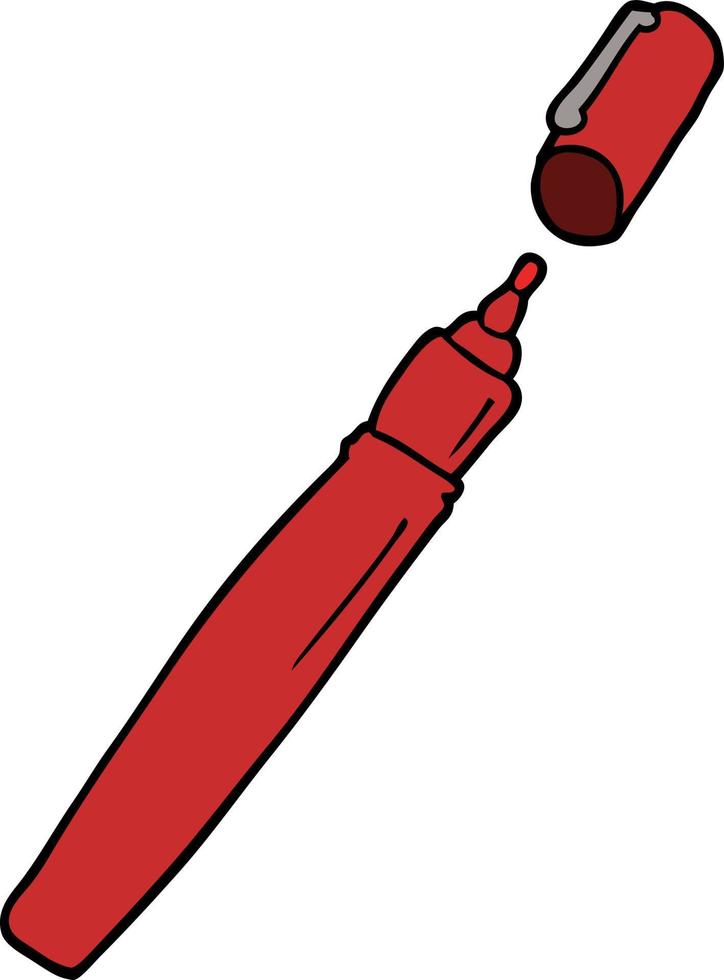 cartone animato scarabocchio penna vettore