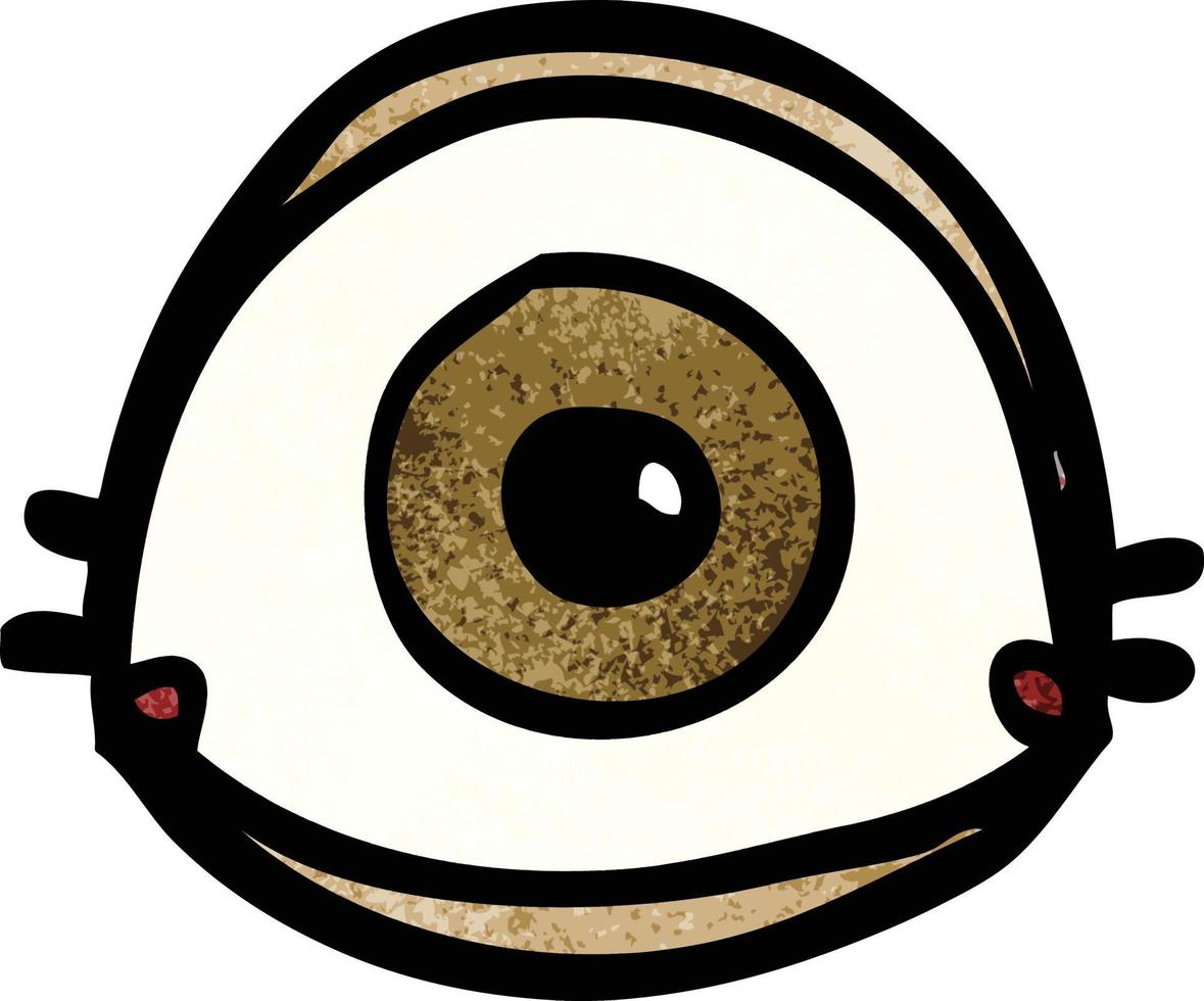 cartone animato doodle occhio marrone vettore