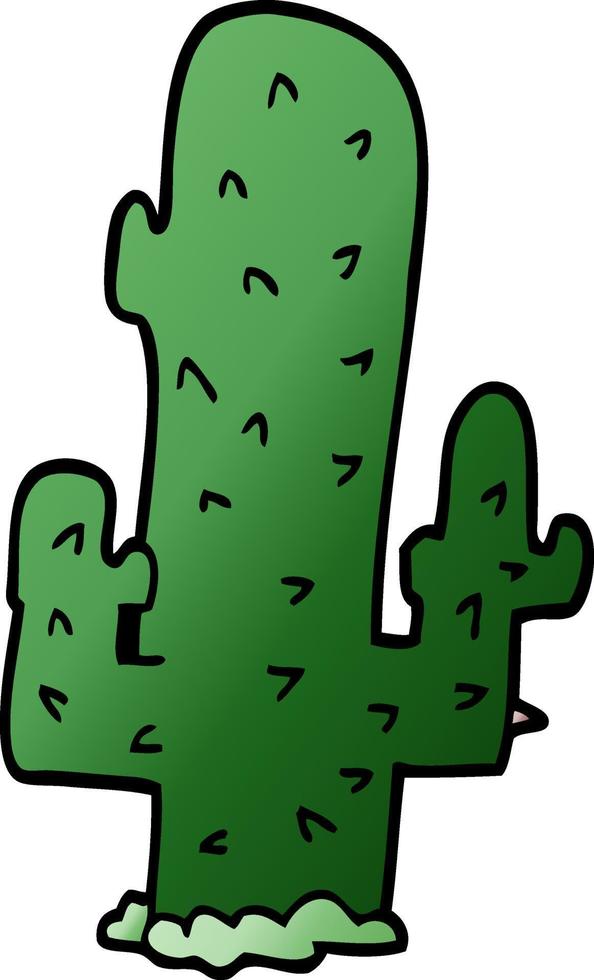 cactus di doodle del fumetto vettore