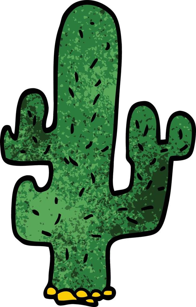 cactus di doodle del fumetto vettore