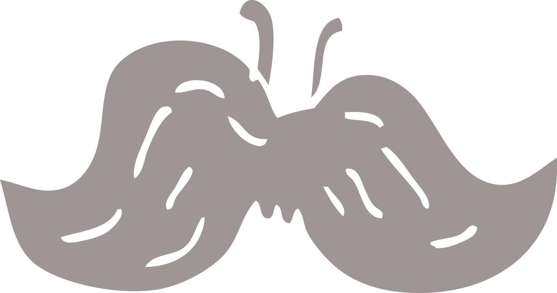 cartone animato scarabocchio di un' baffi vettore