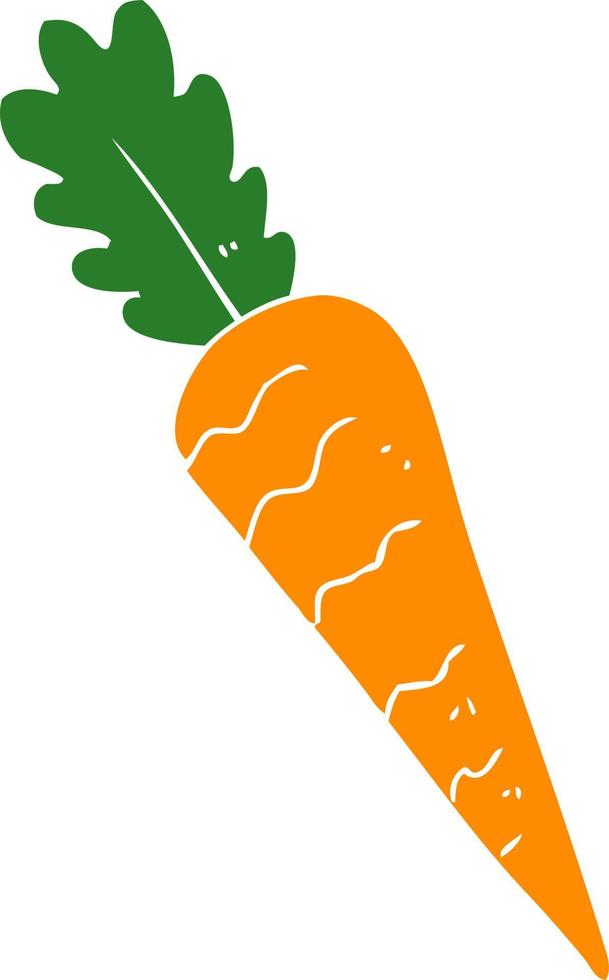 piatto colore stile cartone animato carota vettore