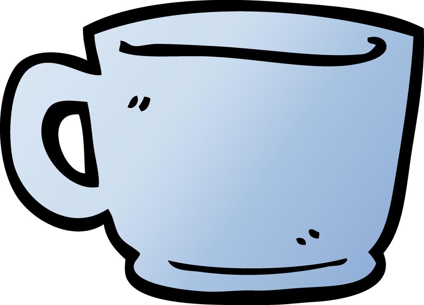 cartone animato scarabocchio di un' tè tazza vettore