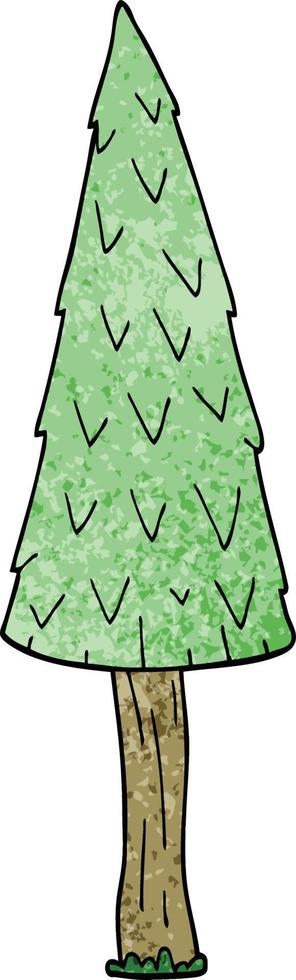 albero di natale di doodle del fumetto vettore