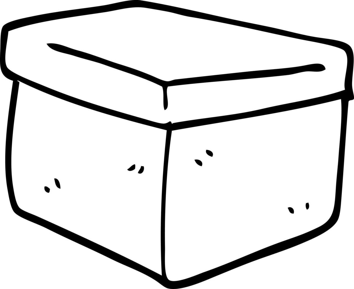 linea disegno cartone animato ufficio limatura scatola vettore