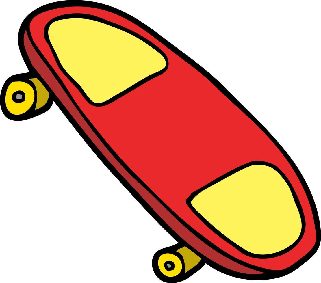 cartone animato scarabocchio skateboard vettore