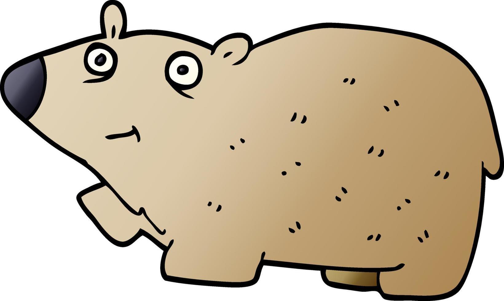 cartone animato doodle felice orso vettore