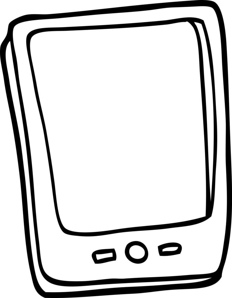 linea disegno cartone animato toccare schermo mobile vettore