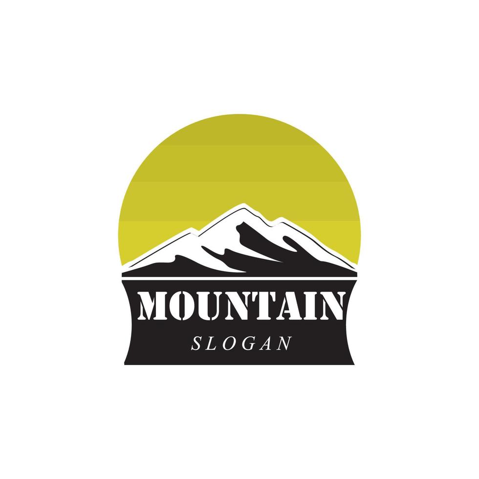 logo icona di montagna vettore