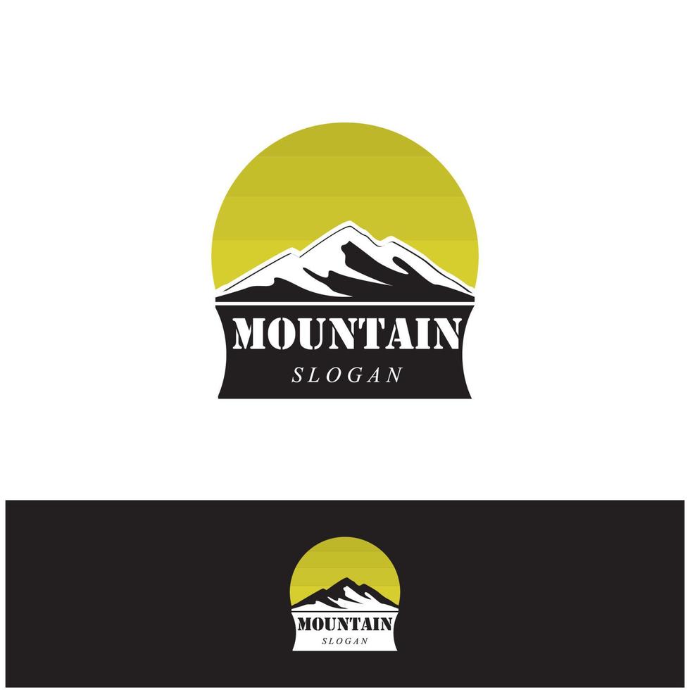 logo icona di montagna vettore