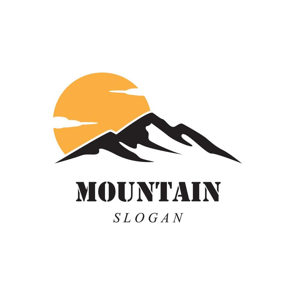 logo icona di montagna vettore