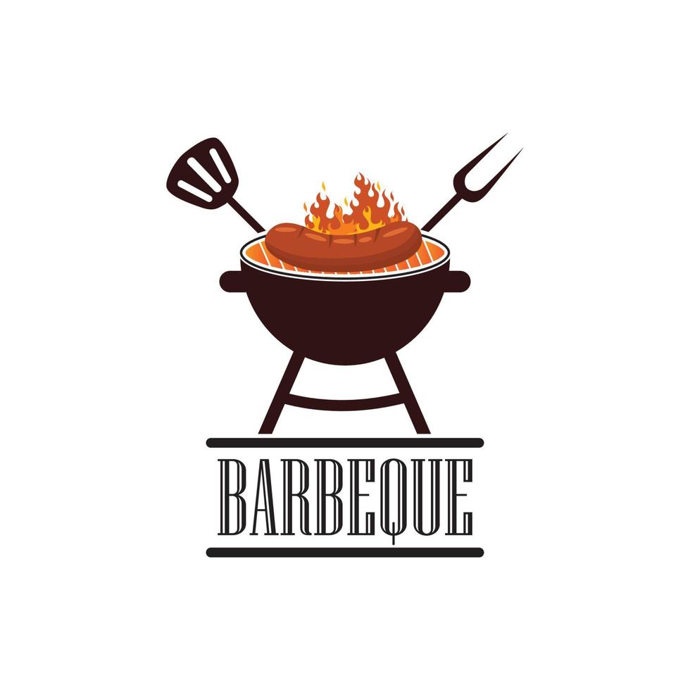 barbeque logo e simbolo vettore