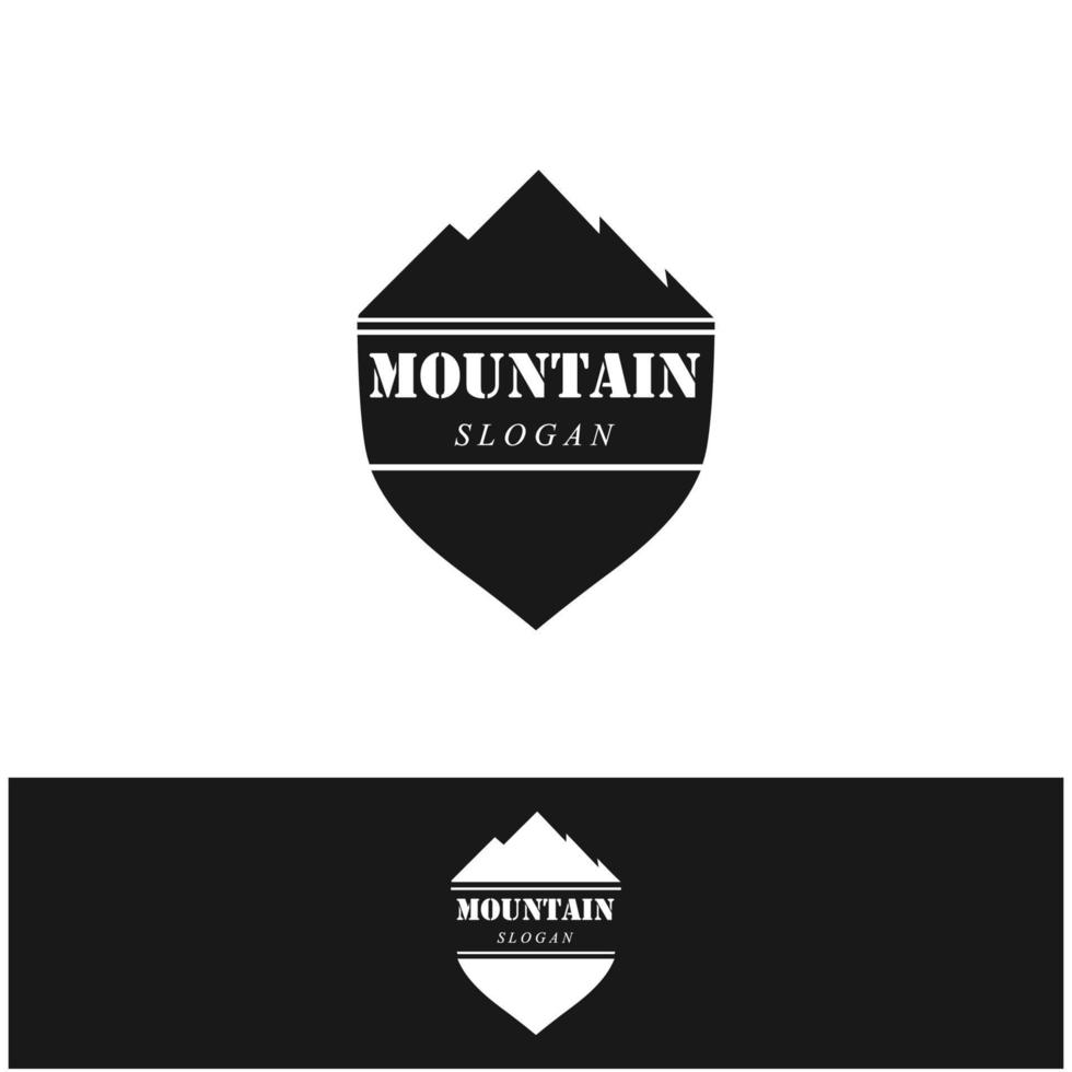 logo icona di montagna vettore