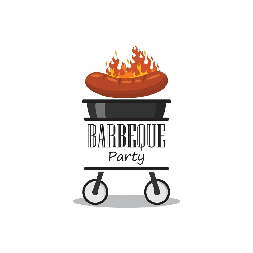 barbeque logo e simbolo vettore