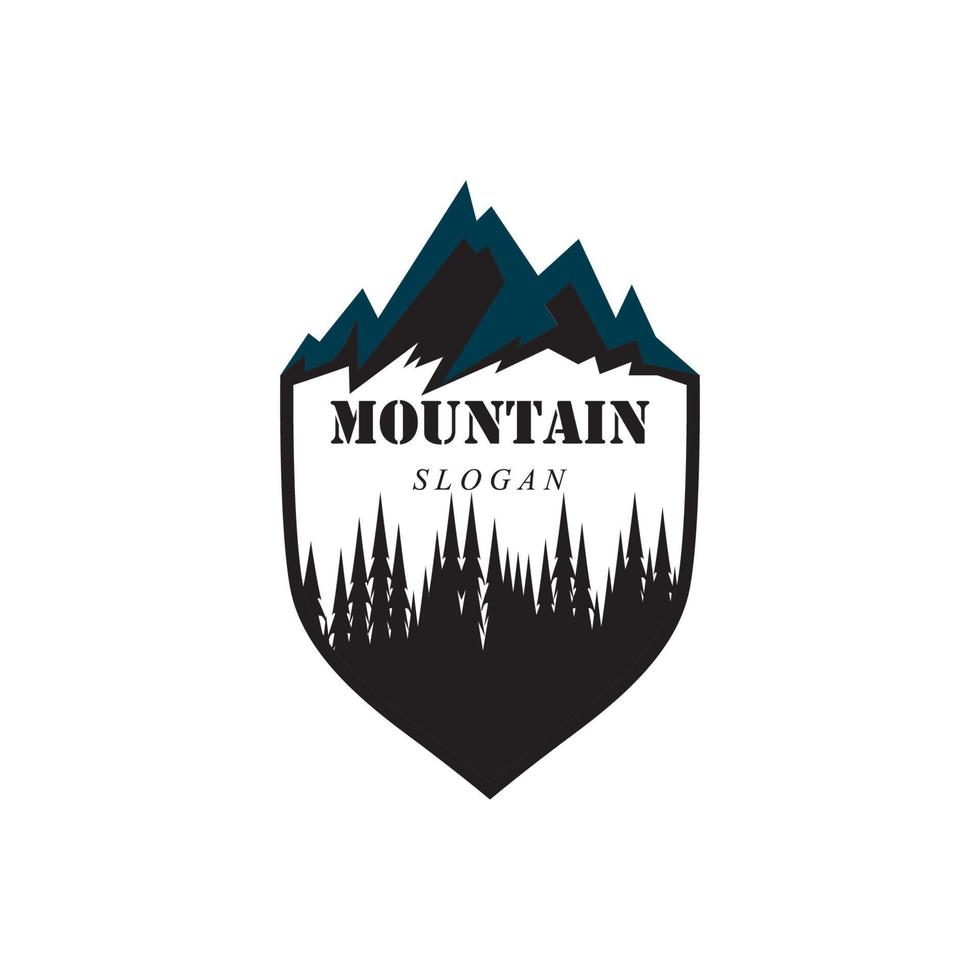 logo icona di montagna vettore