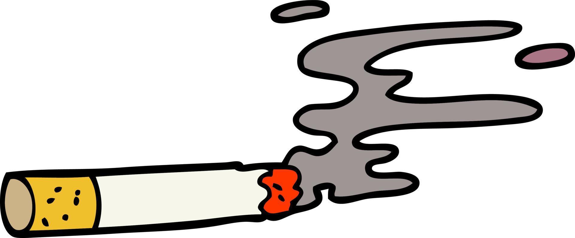 cartone animato scarabocchio sigaretta vettore