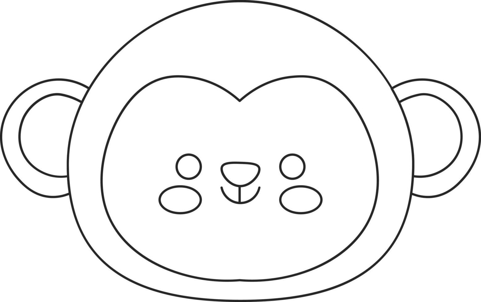 illustrazione nel nero Linee animale testa illustrazione vettore