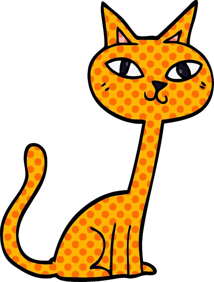gatto di doodle dei cartoni animati vettore