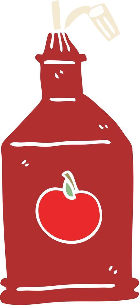 ketchup di pomodoro di doodle del fumetto vettore