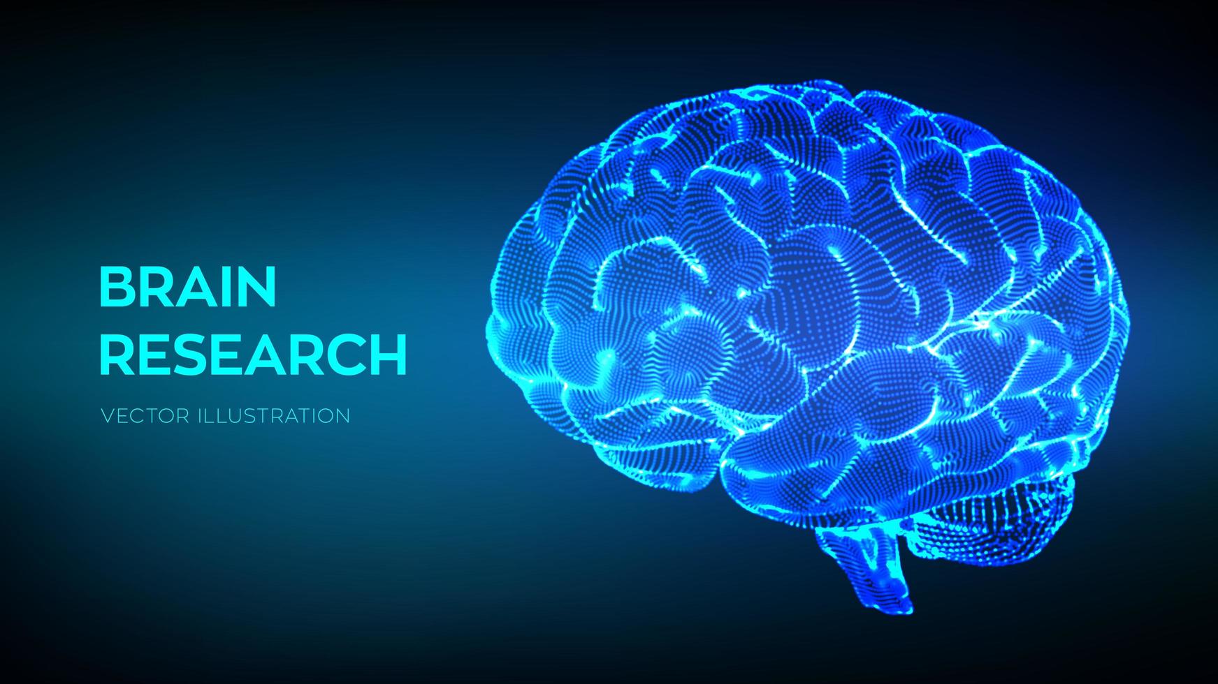 ricerca sul cervello umano vettore