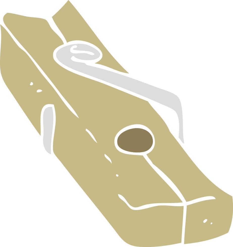 piatto colore illustrazione di un' cartone animato legna piolo vettore