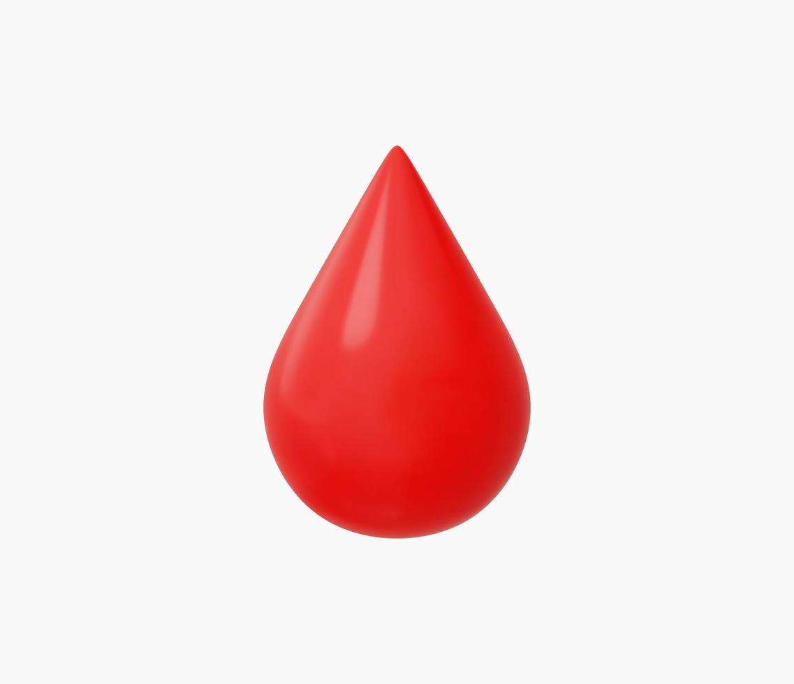 3d realistico sangue icona vettore illustrazione.