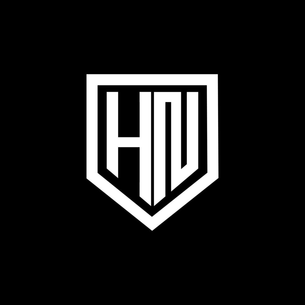 hn lettera logo design con nero sfondo nel illustratore. vettore logo, calligrafia disegni per logo, manifesto, invito, eccetera.