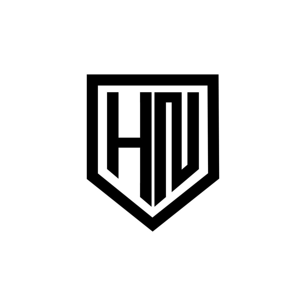 hn lettera logo design con bianca sfondo nel illustratore. vettore logo, calligrafia disegni per logo, manifesto, invito, eccetera.