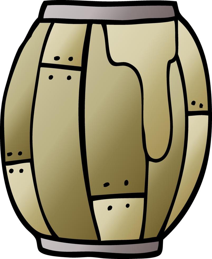 cartone animato scarabocchio birra barile vettore