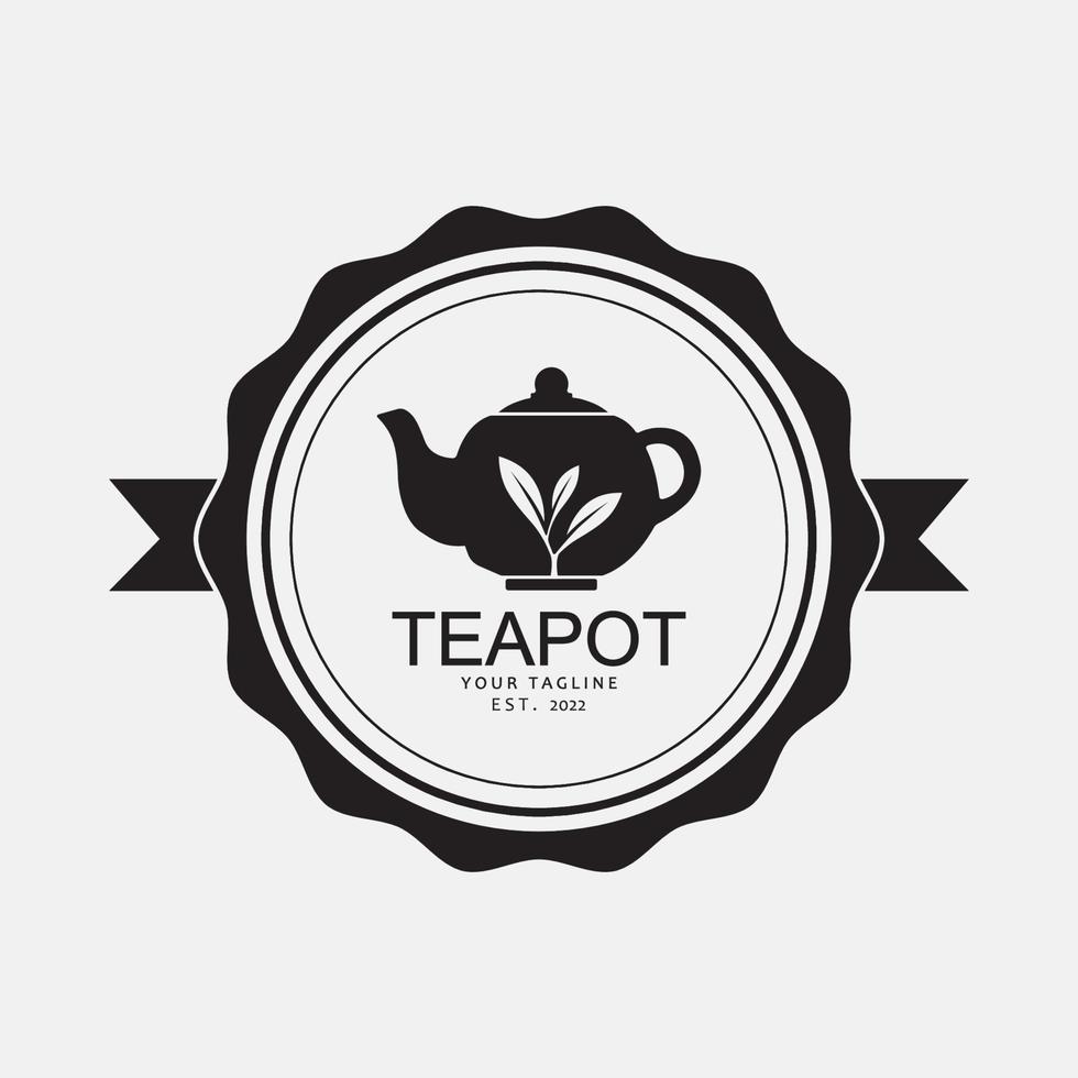bevanda caffè e tè teiera logo vettore illustrazione design