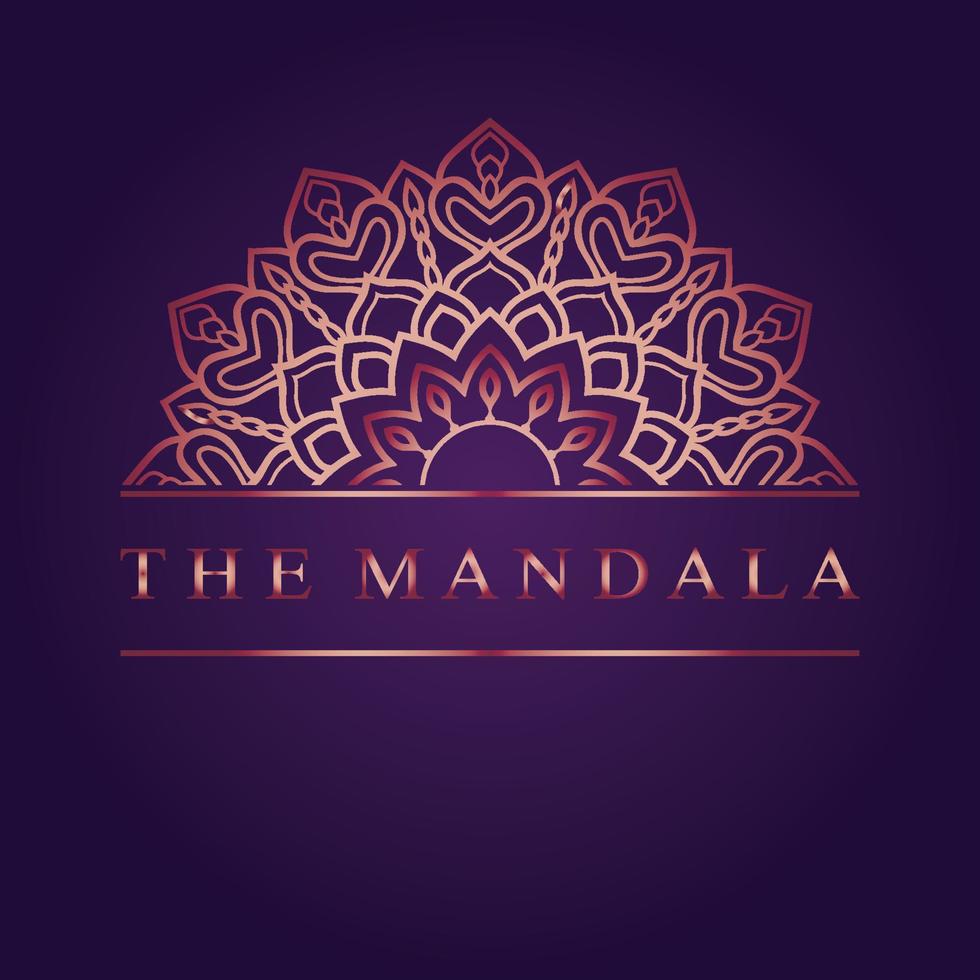 mandala icona e simbolo logo vettore