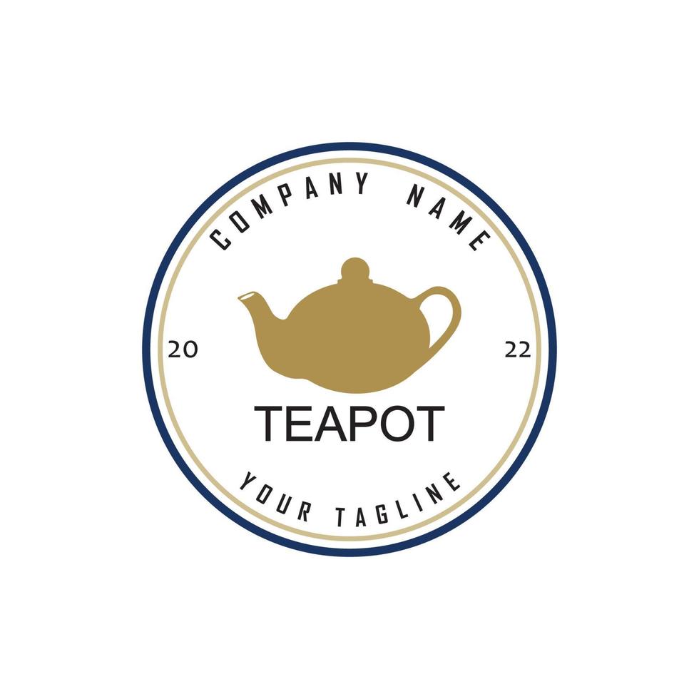 bevanda caffè e tè teiera logo vettore illustrazione design