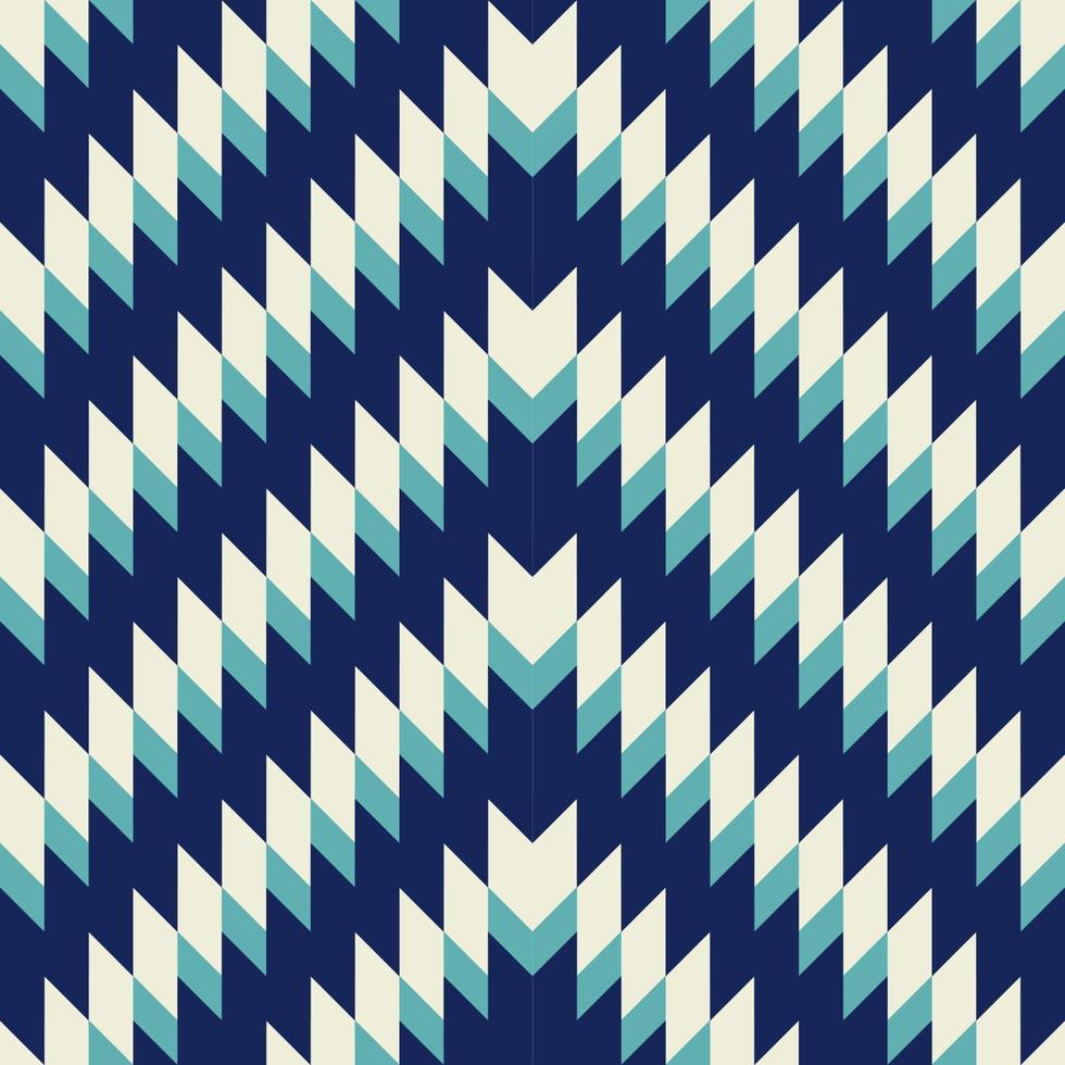 geometrico zigzag modello. blu bianco colore gallone triangolo zigzag forma senza soluzione di continuità modello sfondo. uso per tessuto, tessile, interno decorazione elementi, tappezzeria, avvolgere. vettore