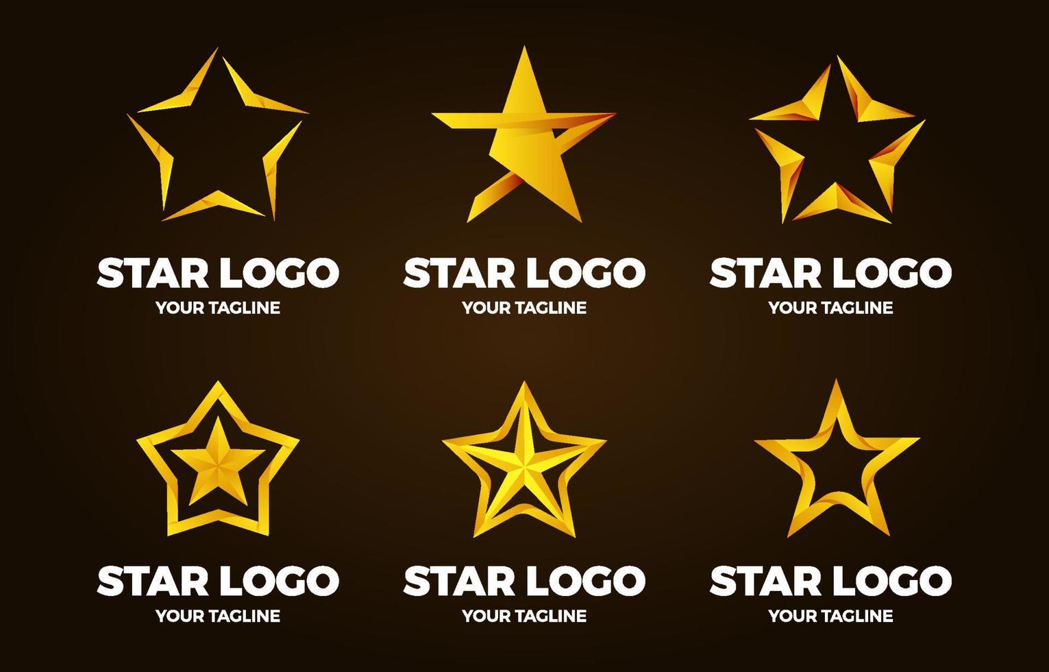 stella logo impostato collezione vettore