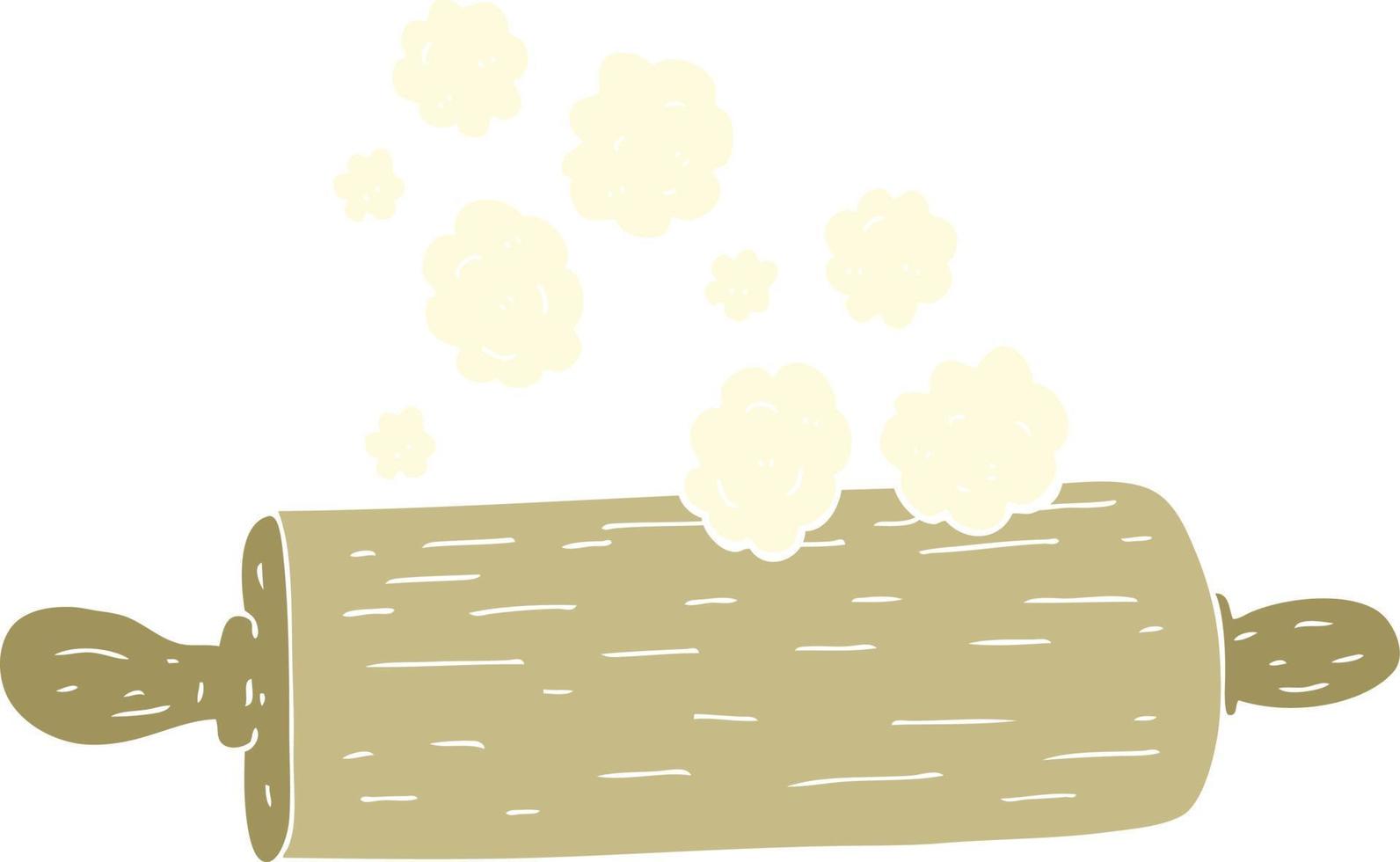 piatto colore illustrazione di un' cartone animato rotolamento perno vettore