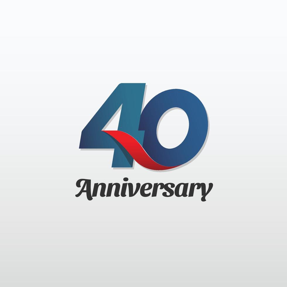 Logo dell'anniversario 40 vettore