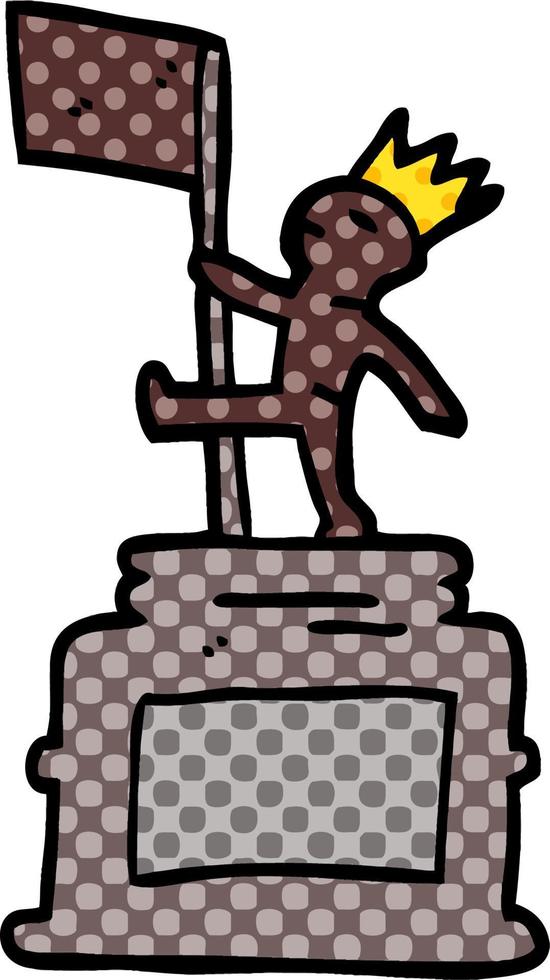 cartone animato scarabocchio monumento statua vettore