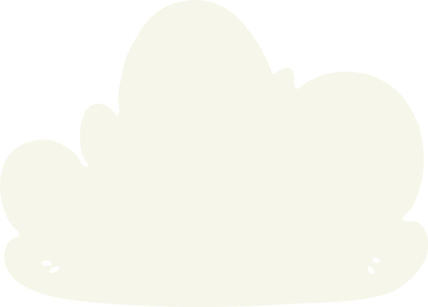 nuvola di cartone animato in stile colore piatto vettore