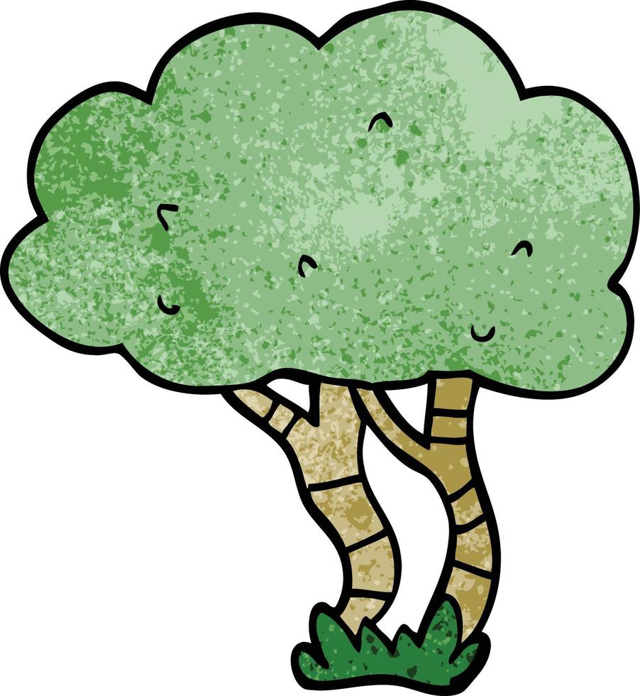 albero di doodle dei cartoni animati vettore