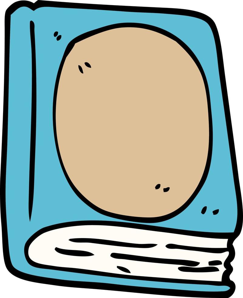 cartone animato scarabocchio lettura libro vettore