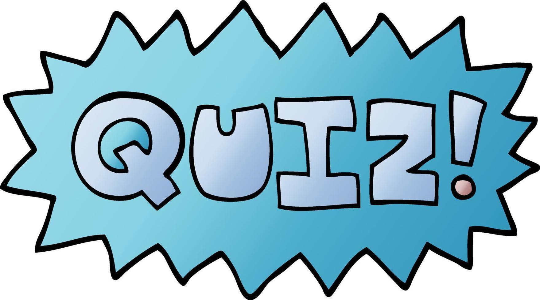 simbolo del quiz di doodle del fumetto vettore