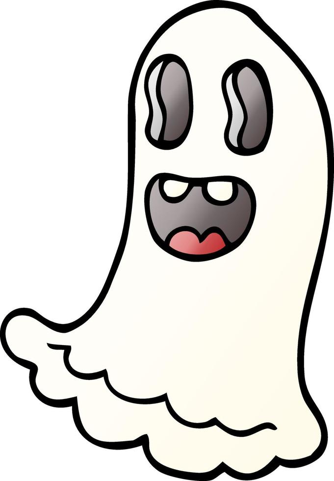 fantasma spettrale di doodle del fumetto vettore